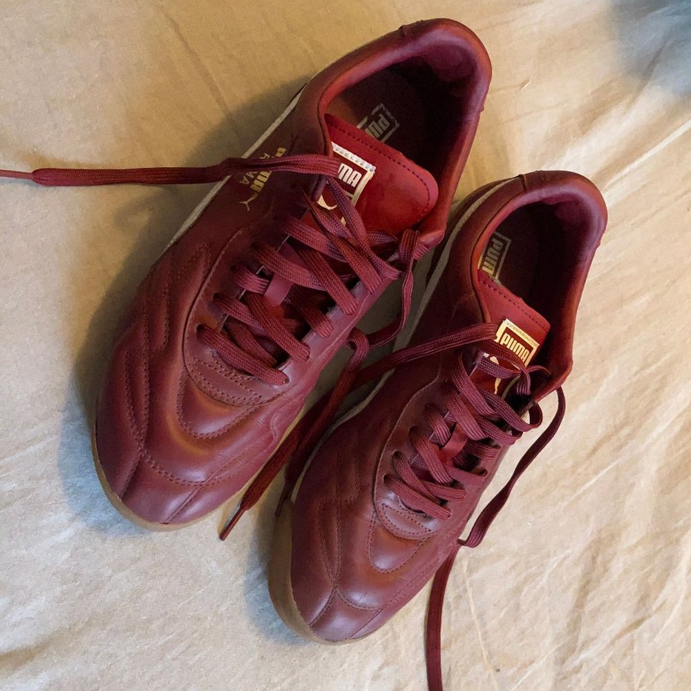 Puma Mens Roma Anniversario Casual Sneakers 366673-02 Pomegrenate/White, Size 10